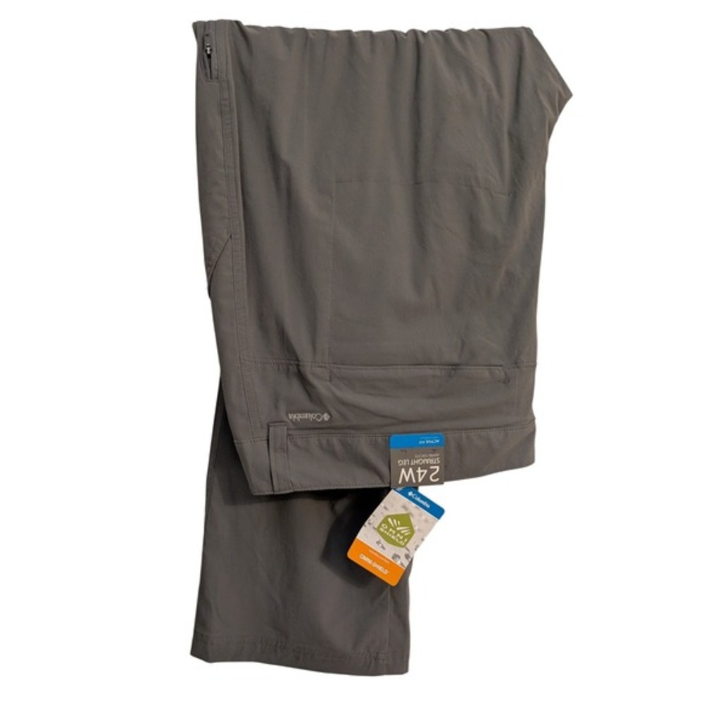Columbia Saturday Trail Pants Grey Womens 24W Regular Omni-Shield AW8761-023 NEW
